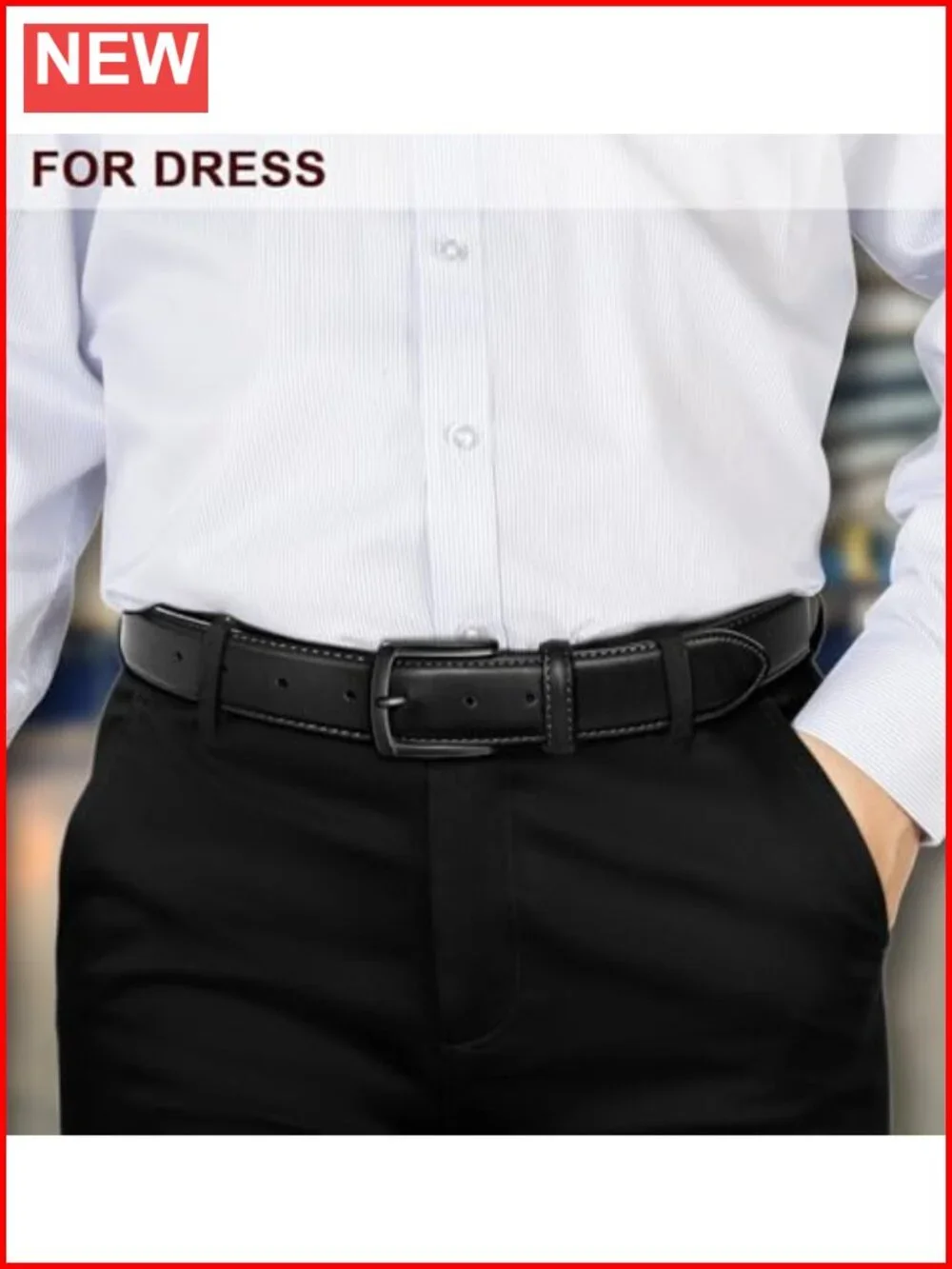 2pk Genuine Leather Belt Dress Casual Golf Jeans 1 3/8